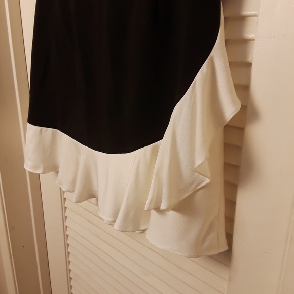 Kate Spade Skirt 10 Color Block A-line Skirt Black White See Measurements - Picture 3 of 16